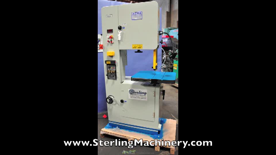 Acra-20" Brand New Acra Vertical Metal Cutting Bandsaw, Mdl. KV-50, Blade Grinder, Blade Welder, Blade Cut-Off Tool, Chip Blower, Lamp, Speed Indicator-01