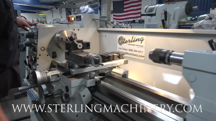 14"/20" x 40" Used Acra Gap Bed Engine Lathe With Precision AC Inverter Drive (Like New Condition), Mdl. 1440SVS, Foot Brake, Sino 2 Axis Digital Readout, Precision A/C Variable Speed Drive with Indicator, Chip Pan, Splash  Guard, Machine Is LIKE NEW COND