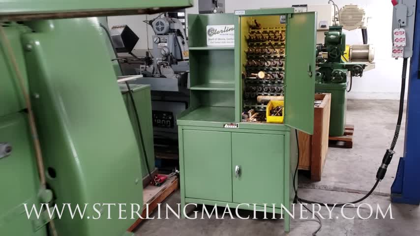 0.060" - 6.5" USED SUNNEN HONING MACHINE WITH CABINET AND TOOLING (208V, 3 PHASE), MDL. MBB-1660J, CABINET OF TOOLING, #A5686