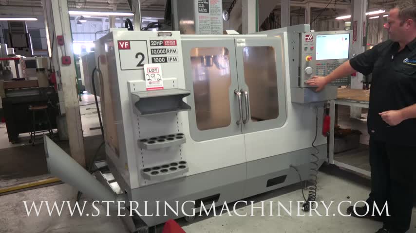 Haas-2009 HAAS VF-2D CNC VERTICAL MACHINING CENTER, S/N 1074545, 30" X, 16" Y, 20" Z, 36" X 14" TABLE, 30 HP, 8100 RPM, 40-TAPER, ONLY 12091 HOURS-01