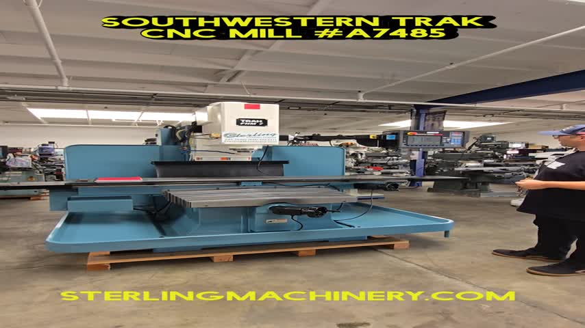 14" x 76" Used Trak Bed Type vertical Axis CNC Milling Machine (Warranty), Mdl. FHM7, Joystick, #40 Taper Spindle, ProtoTrak SMX CNC Chip Tray, Year(2012) #A7485