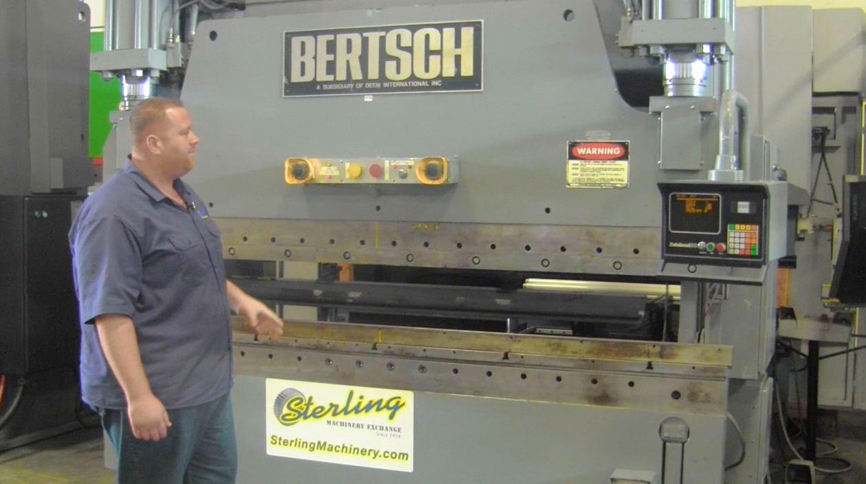 Bertsch-175 Ton x 10' Used Bertsch Hydraulic CNC Press Brake, Mdl. 175-10, Hurco Autobend 5C, 2 Axis CNC Control, Dual Palm Control on Ram, Foot Pedal,  #A4199-01